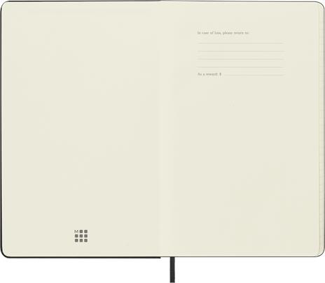 Taccuino classico copertina rigida nera a righe, Paper, Classic, Ruled, Large 13x21, Hard, Polypropylene, Black - 3