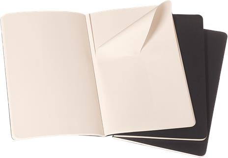Set da 3 quaderni taccuini Cahier Journal Moleskine pocket, pagine bianche. Nero - 3