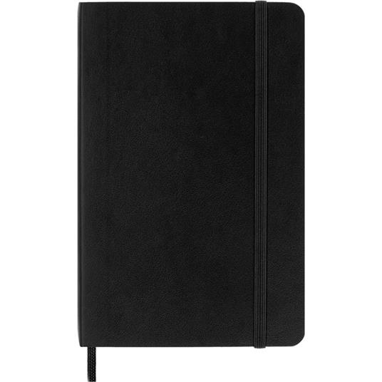 Taccuino Moleskine pocket a righe copertina morbida nero. Black