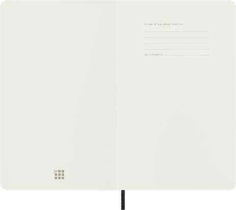 Taccuino Moleskine large a righe copertina morbida nero. Black - 3
