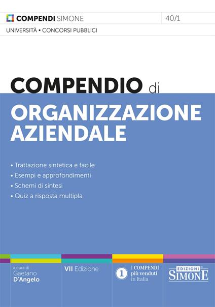 Compendio di organizzazione aziendale - copertina