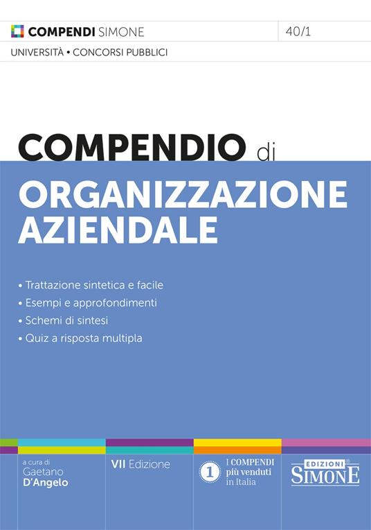 Compendio di organizzazione aziendale - copertina