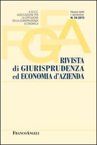 Rivista di giurisprudenza ed economia d'azienda (2013). Vol. 10 - copertina