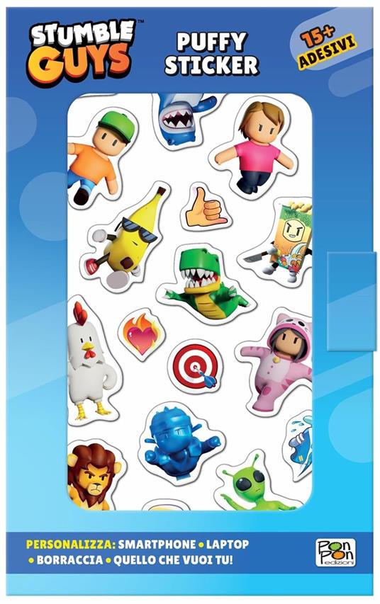 Attacca e inciampa. Puffy sticker. Stumble guys. Ediz. a colori. Con Adesivi - Lucia Marenzi - 2