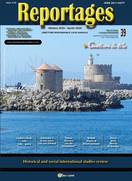 Reportages. Storia e società (2025). Vol. 39 - Lucia Gangale - copertina