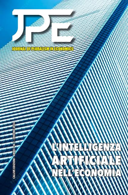 Journal of pluralism in Economics (2024). Ediz. multilingue. Vol. 1: L' intelligenza artificiale nell'economia - copertina
