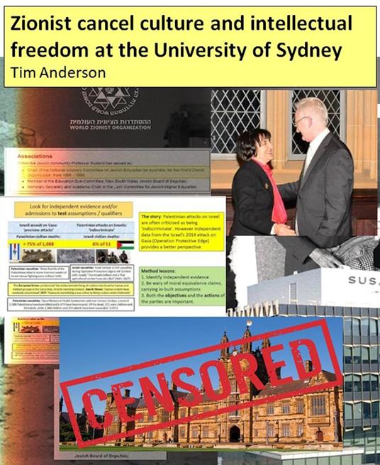 Zionist cancel culture and intellectual freedom at the University of Sydney