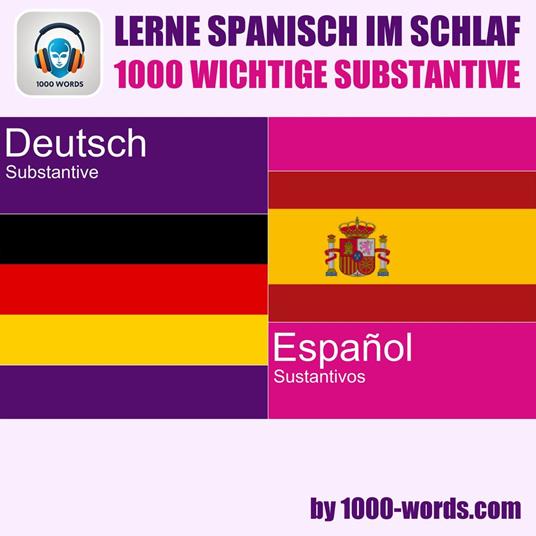 Lerne Spanisch im Schlaf – 1000 wichtige Substantive