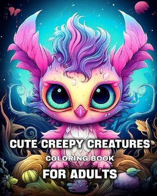 Cute Creepy Creatures Coloring Book For Adults: Mindfulness Colouring Pages, with Fantasy Creatures for Anxiety Relief - Ariana Raisa - cover